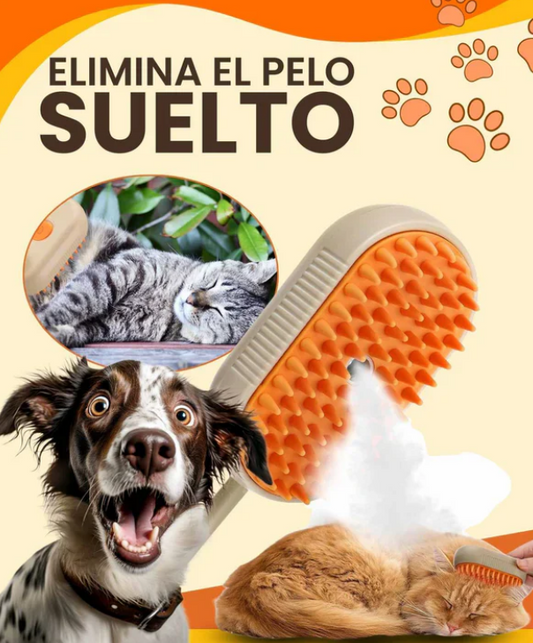 Cepillo de vapor para gatos y perros